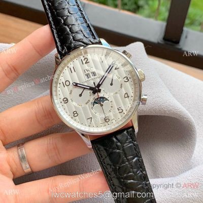 Copy IWC Portofino Grand Complication SS White Dial Watch Best Quality