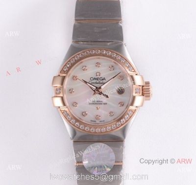Omega Constellation 2-Tone Rose Gold 8521 Watch Super Clone