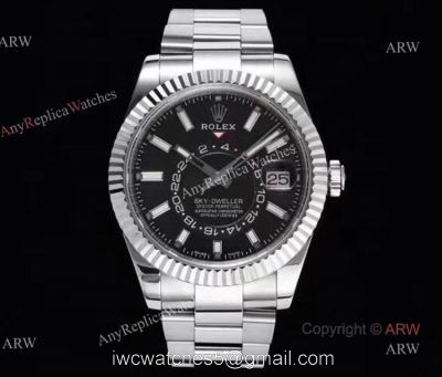 Noob Factory Rolex Sky Dweller Watch  Replica Rolex Sky Dweller Black Dial For Men