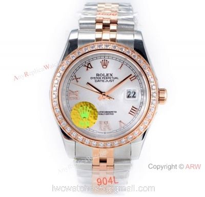 1:1 Rolex Datejust II Copy Watch Two Tone Rose Gold Silver Dial