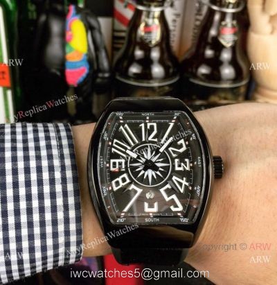 Copy Franck Muller Vanguard All Black Watch High Quality Watches