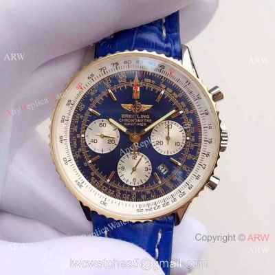 JF Factory Breitling Navitimer 01 Men Watch Blue Dial Two Tone