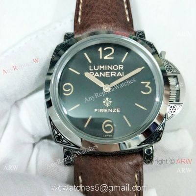 2019 New Replica Panerai Luminor Firenze PAM972 Watch SS Black Face