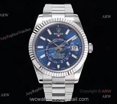 Noob Factory Replica Rolex Sky Dweller Blue Dial Automatic Watch 42mm