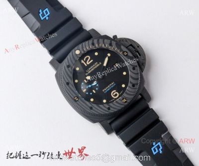 1:1 Best Edition Swiss Panerai Luminor 1950 Submersible Carbon Watch VS Factory