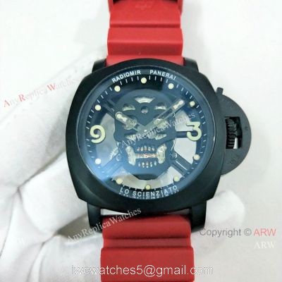 2019 New Panerai Radiomir Lo Scienziato Watch Black Case Skull Face