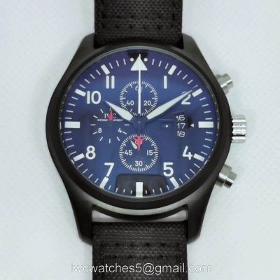 2019 Copy IWC Pilots TOP GUN Chronograph Black Watch