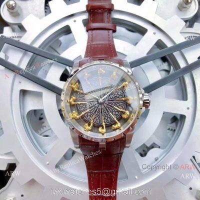 New Copy Roger Dubuis Excalibur RDDBEX0495 SS Gray Dial Watch