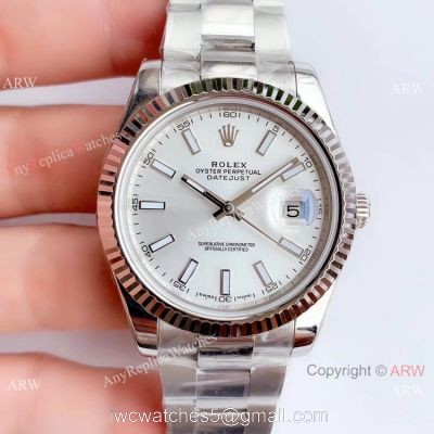 NEW Upgraded Swiss Copy Rolex Datejust II 3235 V3 Silver Face Watch 41mm