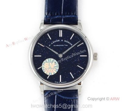 A Lange Sohne Saxonia Thin Swiss 2892 Replica watch New Blue Face