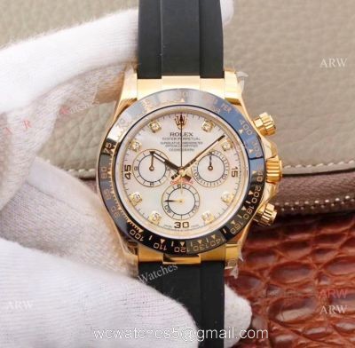 Swiss 4130 JH Factory Rolex Cosmograph Daytona Rubber Band Watch / Rolex Oysterflex Replica Watch