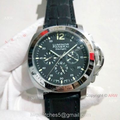 Panerai Luminor Daylight Automatic Watch SS Black Dial