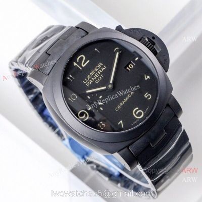 (VS) Swiss Replica Luminor 1950 44 GMT Ceramica Panerai Bracelet PAM438