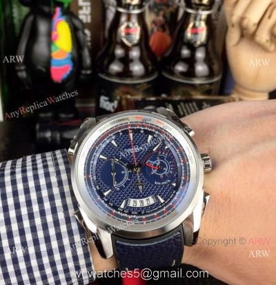 New Copy Parmigiani Fleurier SS Blue Chronograph Dial Watches 45mm