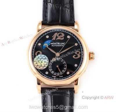 2019 New Replica Montblanc Star Legacy Moon Phase Rose Gold Watch Swiss 9015