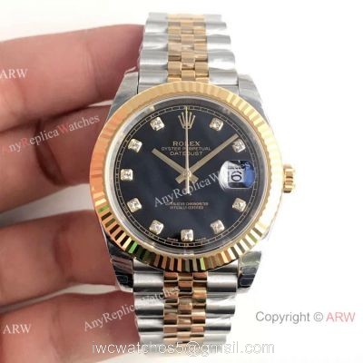 EW Factory Replica Rolex Datejust II EW 3235 Watch 2-Tone Jubilee Diamond Marker