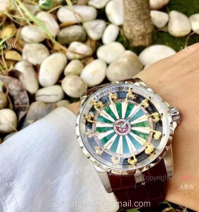 Roger Dubuis Excalibur Rddbex0495 Copy Watch Green  White Face