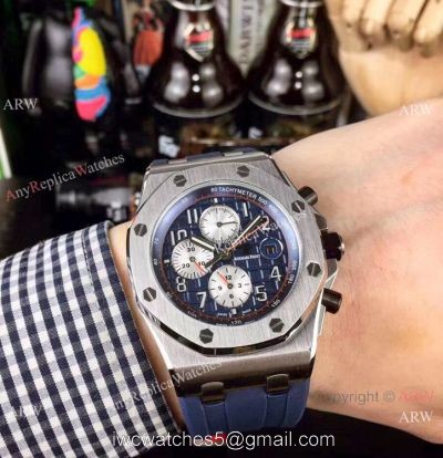 Copy Audemars Piguet Royal Oak offshore Men Watches Blue Dial Automatic