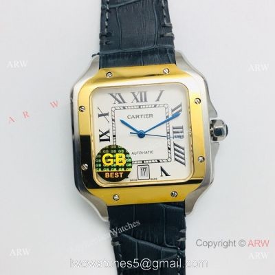 (GB) Swiss Copy Cartier Santos 2-Tone Mens Watch  2019 New