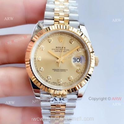 Super Clone Rolex Datejust II Two Tone Jubilee Diamond  Face Watch AR Factory Watch