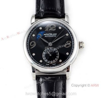 Mont blanc Knock off Star Legacy Moon phase Black Dial Watch Swiss 1:1 Fake Montblanc