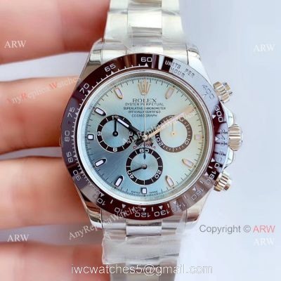 Noob Factory Clone 7750 Rolex Daytona 50th Anniversary Replica Watch Ss Ice Blue Dial