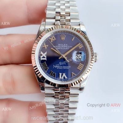 EWF Replica Rolex Oyster Perpetual Datejust 36mm Watch Jubilee Band Blue Dial