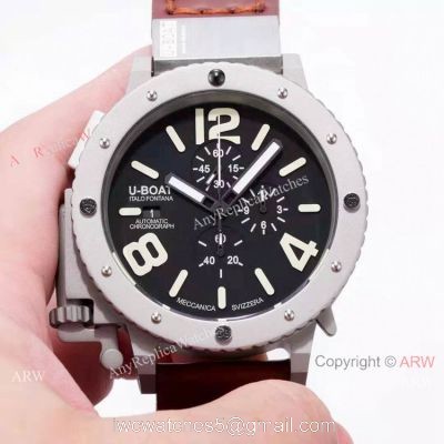 Best Replica U-Boat U-42 Limited Edition Chronograph Watch SS Black Dial