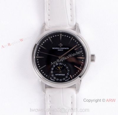 (VC) Swiss Grade Vacheron Constantin Patrimony Watch Vacheron Constantin Geneve Fake White Leather Strap