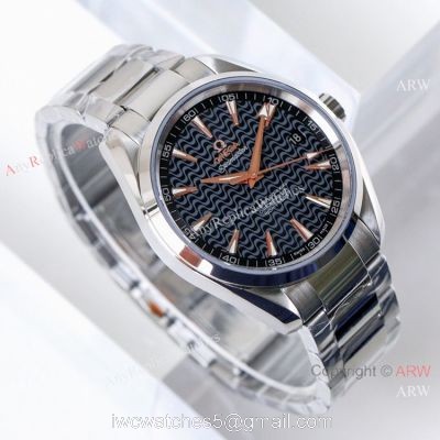 (VS)Best Replica Omega Seamaster Aqua Terra VSF 8500 Watch Stainless Steel Wave Dial