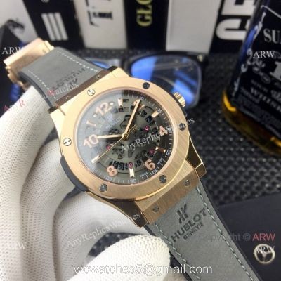 Copy Hublot Classic Fusion Skeleton Face Rose Gold Watch 2019 New
