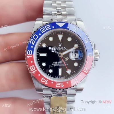SWISS Rolex GMT Master II Pepsi Replica Watch UN Factory/904L/Swiss 3285