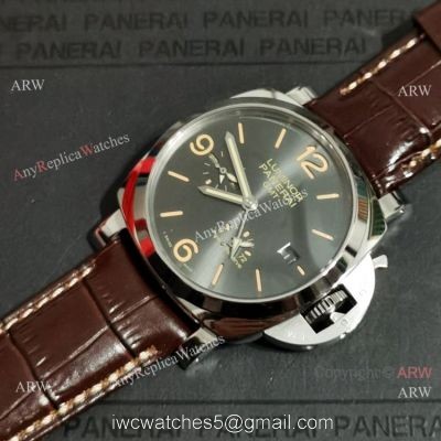 Clone Panerai Luminor GMT Gray Face Watch with Power Reserve