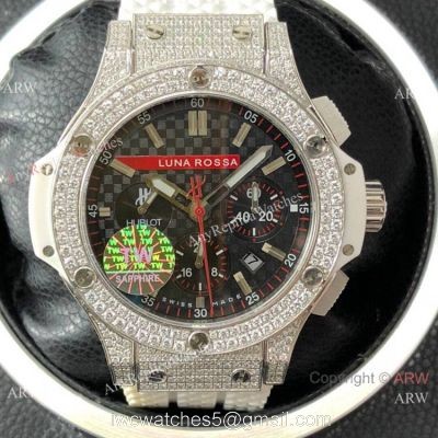 Swiss Hublot LUNA ROSSA Replica Watch Diamond Case 7750 Movement