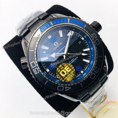 OE Factory Omega Seamaster Super Clone watch Omega Planet Ocean Deep Black 600m Blue inner Watch