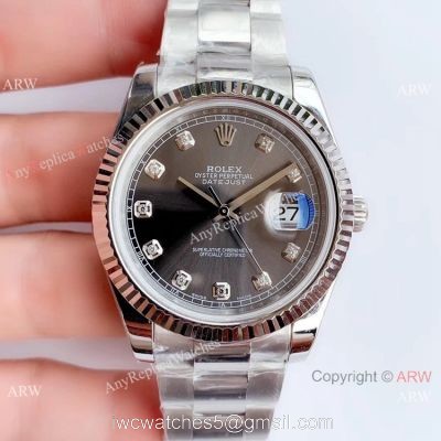 NEW Upgraded Swiss 3235 V3 Datejust II Gray Diamond Dial Watch Rolex Grade 1