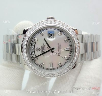 Rolex Day Date II Diamond Bezel  41mm Rolex President Replica Watch