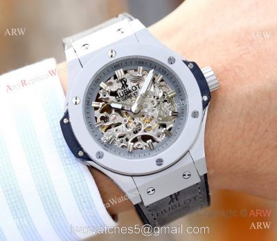 Copy Hublot Skeleton Big Bang Men Watch Sand Case 45mm