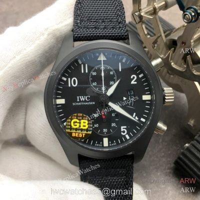 (GB) Copy IWC Pilot Chronograph Top Gun IW388007 Swiss 7750 Watch