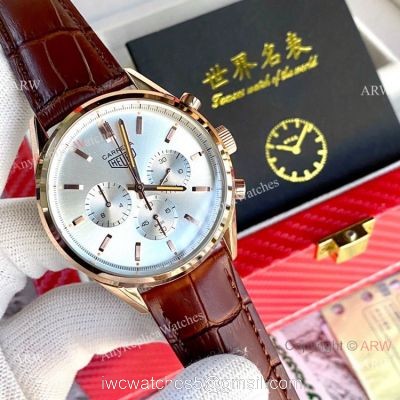 High Quality Copy Tag Heuer Carrera Rose Gold Watches Men