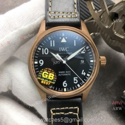 Super Clone IWC Big Pilots Spitfire Bronze Case Black Dial Watch Swiss Made