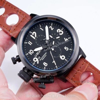 New Style U-Boat Flightdeck Chronograph Replica Watch White Markers