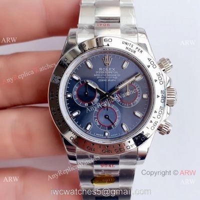 Noob Factory Swiss 4130 Rolex Daytona SS Blue Dial Watch Best Chinese Replica Watches