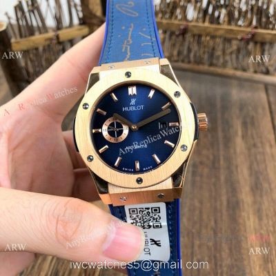 Fake Hublot Classic Fusion Black Dial Rose Gold Watches 42mm