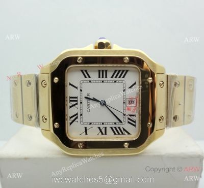 New Replica Cartier Santos de All Gold Watch 39mm or 35mm