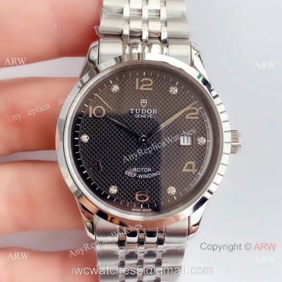 Swiss 2824 Tudor Geneve Rotor Self Winding Watch Stainless Steel Diamond Dial Watch