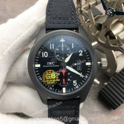 (GB) Swiss Replica IWC Pilots Top Gun IW388001 Watch 7750 Movement