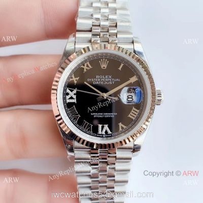 EWF Swiss Rolex Datejust Black Dial Jubilee 3235 Watch Best Chinese Replica Watches