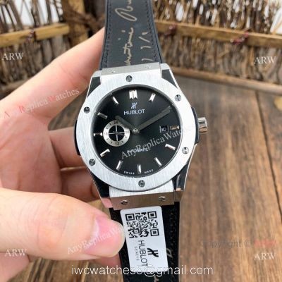 Fake Hublot Classic Fusion SS Black Dial Watches 42mm