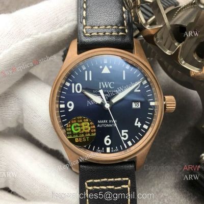 Super Clone IWC Big Pilots Spitfire Bronze Watch  Blue Dial